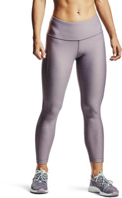 Under Armour Womens HeatGear Amour Print Ankle Crop Tights 4-6 Purple